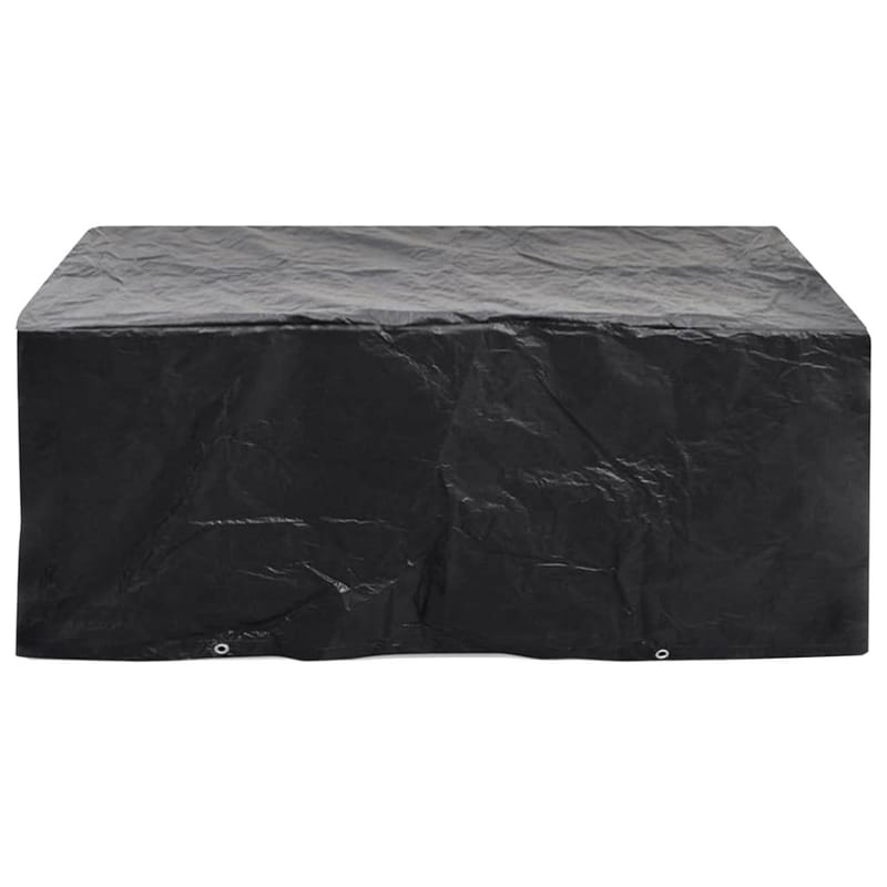 Puutarhakalusteiden suoja 8 purjerengasta 242x162x100 cm - Musta - Puutarhakalusteet - Säilytyslaatikot & kalustesuojat - Ulkokalusteiden suojapeite