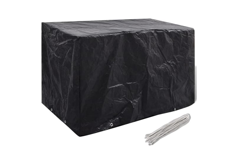 Puutarhakalusteiden suojat 2 kpl 8 purjerengasta 140x70x90cm - Musta - Puutarhakalusteet - Säilytyslaatikot & kalustesuojat - Ulkokalusteiden suojapeite