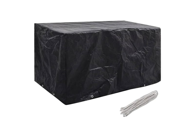 Puutarhakalusteiden suojat 2 kpl 8 purjerengasta 180x70x90cm - Musta - Puutarhakalusteet - Säilytyslaatikot & kalustesuojat - Ulkokalusteiden suojapeite