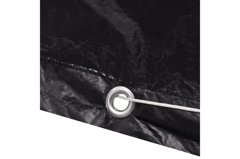 Puutarhakalusteiden suojat 2kpl 8 purjerengasta 135x135x90cm - Musta - Puutarhakalusteet - Säilytyslaatikot & kalustesuojat - Ulkokalusteiden suojapeite