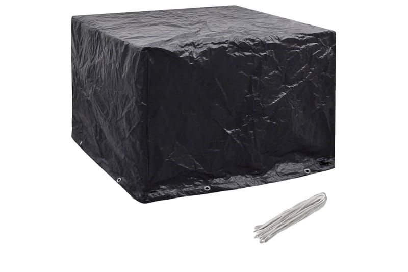 Puutarhakalusteiden suojat 2kpl 8 purjerengasta 122x112x98cm - Musta - Puutarhakalusteet - Säilytyslaatikot & kalustesuojat - Ulkokalusteiden suojapeite