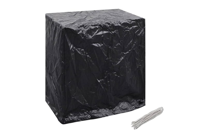 Puutarhakalusteiden suojat 2kpl 8 purjerengasta 160x55x182cm - Musta - Puutarhakalusteet - Säilytyslaatikot & kalustesuojat - Ulkokalusteiden suojapeite