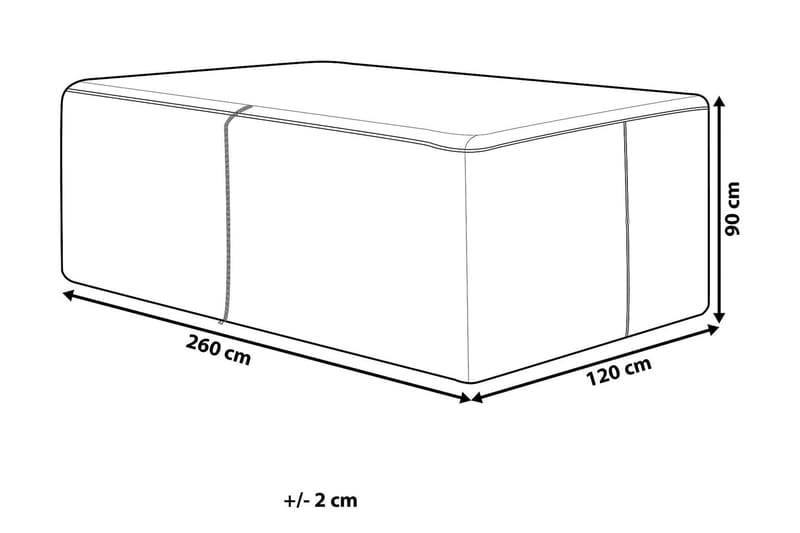 Sadesuoja Viareggio 120x260 cm - Puutarhakalusteet - Säilytyslaatikot & kalustesuojat - Ulkokalusteiden suojapeite