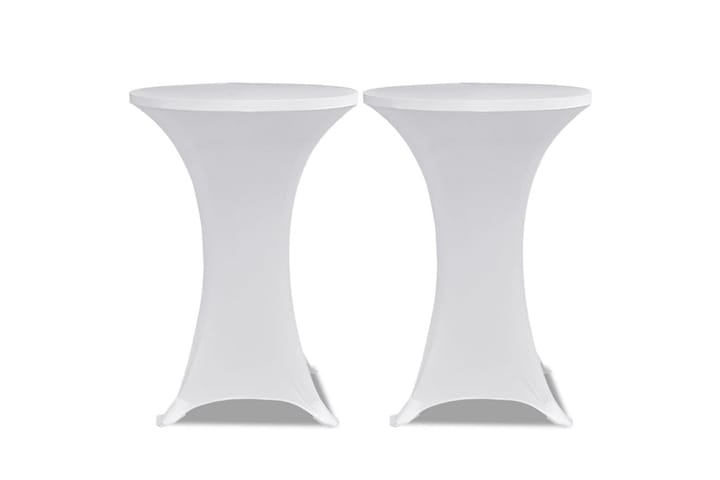 Seisovan pöydän päällyste Ã˜80 cm valkoinen venyvä 4 kpl - Valkoinen - Ulkokalusteiden suojapeite