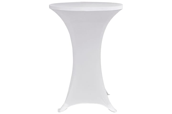 Seisovan pöydän päällyste Ã˜80 cm valkoinen venyvä 4 kpl - Valkoinen - Ulkokalusteiden suojapeite
