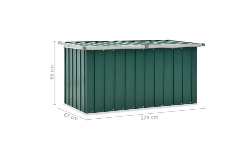 Puutarhan varastoarkku vihreä 129x67x65 cm - Puutarhakalusteet - Säilytyslaatikot & kalustesuojat - Säilytyslaatikot ulos