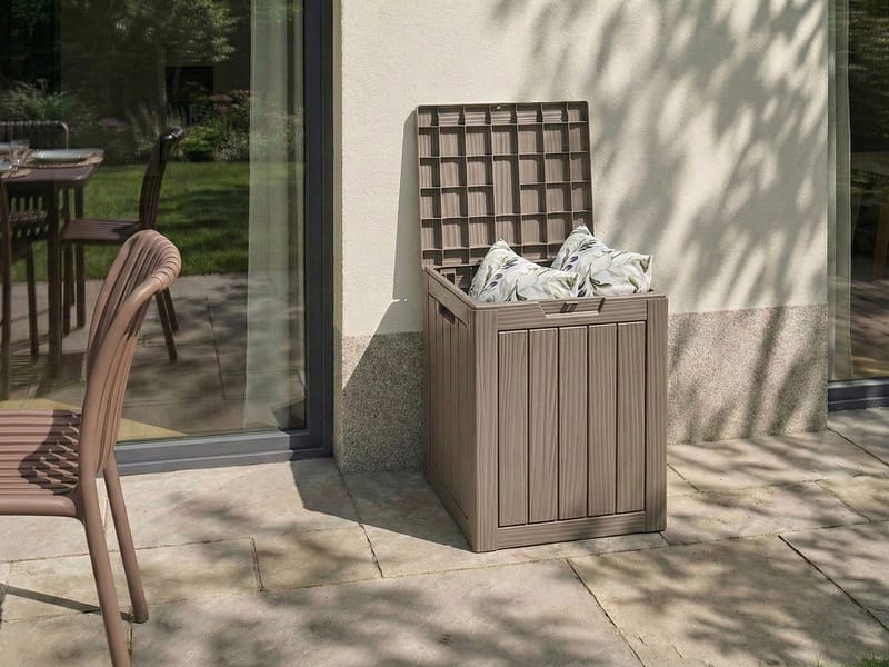 Säilytyslaatikko ulos Medellin 43x46 cm - Beige - Puutarhakalusteet - Säilytyslaatikot & kalustesuojat - Säilytyslaatikot ulos