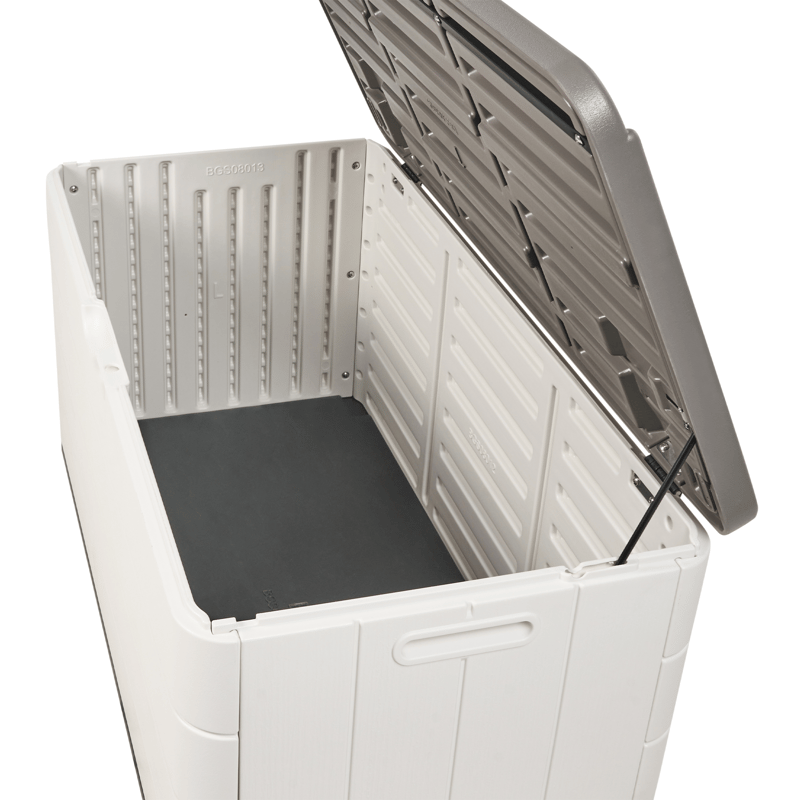 Säilytyslaatikko ulos Milies 60x116 cm - Valkoinen/harmaa - Puutarhakalusteet - Säilytyslaatikot & kalustesuojat - Säilytyslaatikot ulos