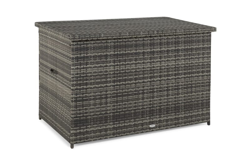 Gigant vedenpitävä XL-tyynysäilytyslaatikko ulkokäyttöön – Polyrottinkinen säilytyslaatikko (L150xS90xK101 cm), Harmaa