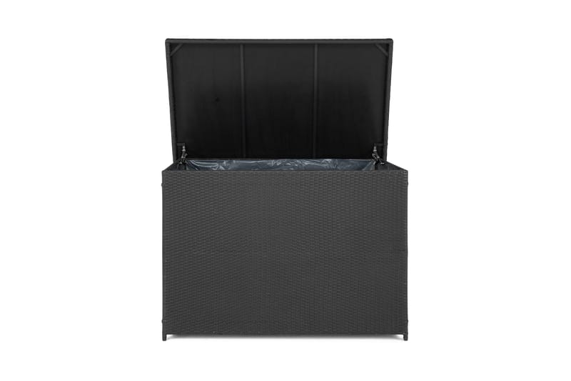 Gigant vedenpitävä XL-tyynysäilytyslaatikko ulkokäyttöön – Polyrottinkinen säilytyslaatikko (L150xS90xK101 cm) - Musta - Puutarhakalusteet - Säilytyslaatikot & kalustesuojat - Säilytyslaatikot ulos