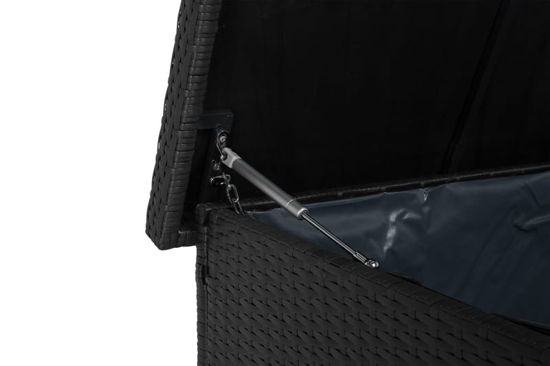 Gigant vedenpitävä XL-tyynysäilytyslaatikko ulkokäyttöön – Polyrottinkinen säilytyslaatikko (L150xS90xK101 cm) - Musta - Puutarhakalusteet - Säilytyslaatikot & kalustesuojat - Säilytyslaatikot ulos