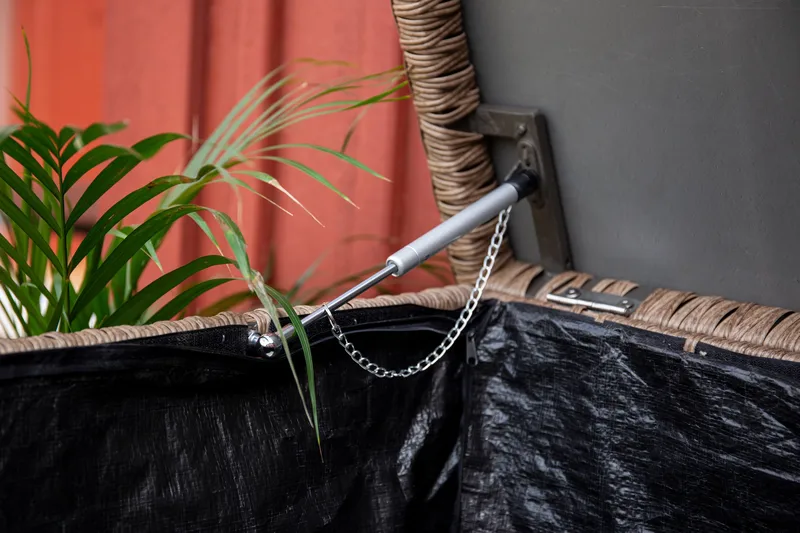 Pehmustelaatikko Amazon 150x90x100.5 - Luonnonväri - Puutarhakalusteet - Säilytyslaatikot & kalustesuojat - Säilytyslaatikot ulos