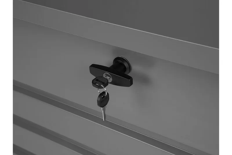 Pehmustelaatikko CebRoosa 132 x 62 cm Harmaa - Harmaa - Puutarhakalusteet - Säilytyslaatikot & kalustesuojat - Säilytyslaatikot ulos