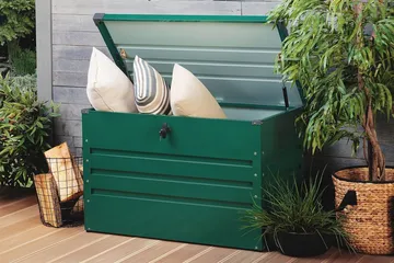 Pehmustelaatikko Cebrosa 62x100x64 cm - Vihreä - Puutarhakalusteet - Säilytyslaatikot & kalustesuojat - Säilytyslaatikot ulos