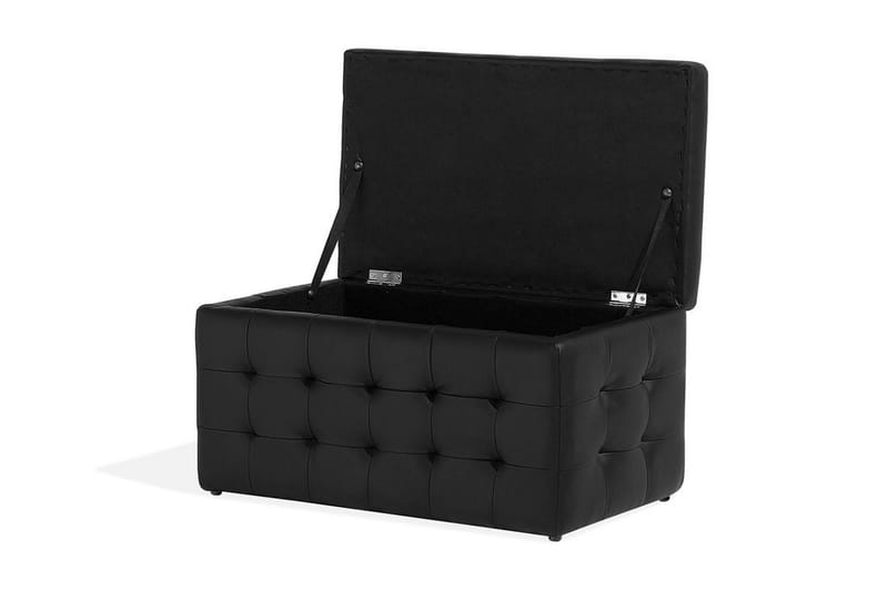 Pehmustelaatikko Michigan 42x72x40 cm - Musta - Huonekalut - Tuoli & nojatuoli - Jakkara & jalkarahi - Rahi - Chesterfield-rahi