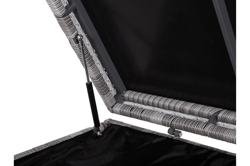 Pehmustelaatikko Modena 158 cm - Harmaa - Puutarhakalusteet - Säilytyslaatikot & kalustesuojat - Säilytyslaatikot ulos