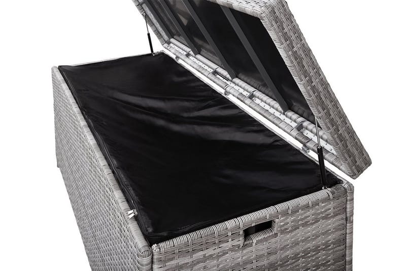 Pehmustelaatikko Modena 158 cm - Harmaa - Puutarhakalusteet - Säilytyslaatikot & kalustesuojat - Säilytyslaatikot ulos