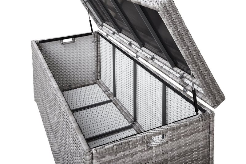 Pehmustelaatikko Modena 158 cm - Harmaa - Puutarhakalusteet - Säilytyslaatikot & kalustesuojat - Säilytyslaatikot ulos