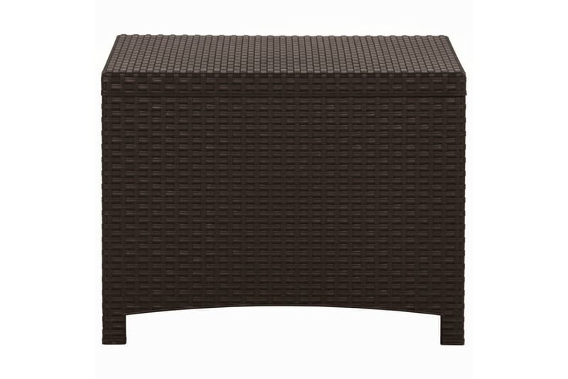 Puutarhan säilytyslaatikko 60x54x41 cm PP rottinki ruskea - Ruskea - Puutarhakalusteet - Säilytyslaatikot & kalustesuojat - Säilytyslaatikot ulos