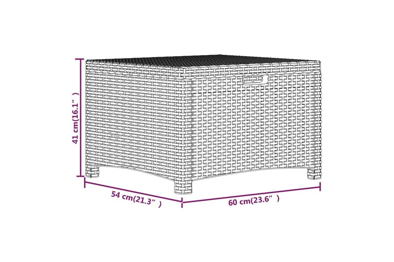 Puutarhan säilytyslaatikko 60x54x41 cm PP rottinki ruskea - Ruskea - Puutarhakalusteet - Säilytyslaatikot & kalustesuojat - Säilytyslaatikot ulos