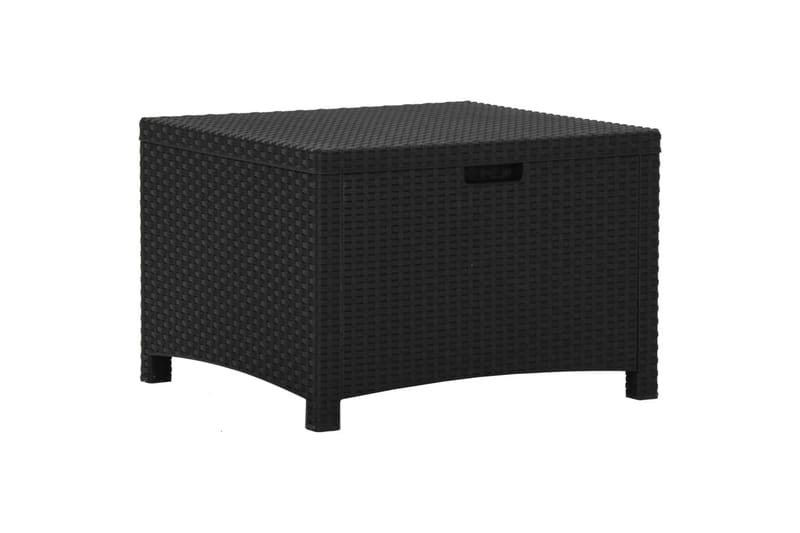 Puutarhan säilytyslaatikko 60x54x41 cm PP rottinki grafiitti - Musta - Puutarhakalusteet - Säilytyslaatikot & kalustesuojat - Säilytyslaatikot ulos