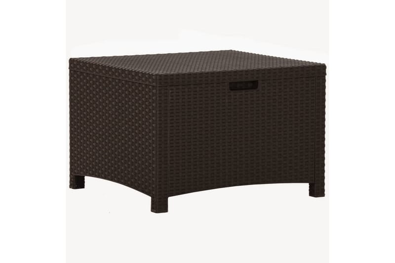 Puutarhan säilytyslaatikko 60x54x41 cm PP rottinki ruskea - Ruskea - Puutarhakalusteet - Säilytyslaatikot & kalustesuojat - Säilytyslaatikot ulos