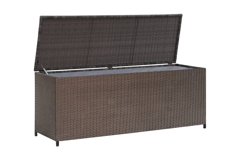 Puutarhan säilytyslaatikko ruskea 120x50x60cm polyrottinki - Ruskea - Puutarhakalusteet - Säilytyslaatikot & kalustesuojat - Säilytyslaatikot ulos