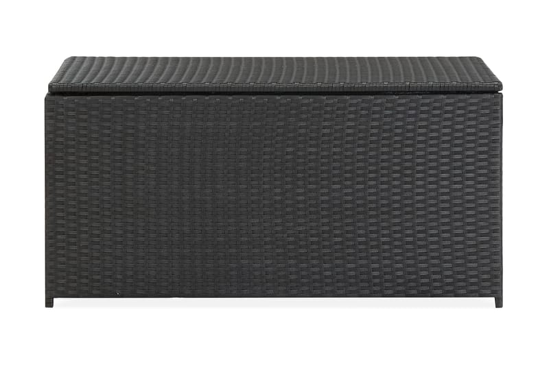 Puutarhan säilytyslaatikko polyrottinki 100x50x50 cm musta - Musta - Puutarhakalusteet - Säilytyslaatikot & kalustesuojat - Säilytyslaatikot ulos