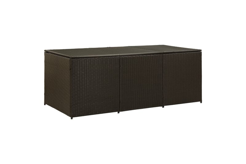 Puutarhan säilytyslaatikko polyrottinki 180x90x75 cm ruskea - Ruskea - Puutarhakalusteet - Säilytyslaatikot & kalustesuojat - Säilytyslaatikot ulos