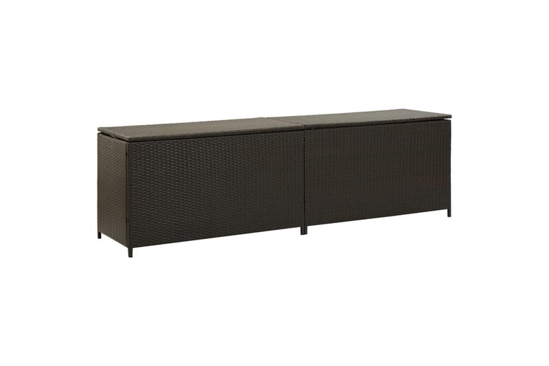 Puutarhan säilytyslaatikko polyrottinki 200x50x60 cm ruskea - Ruskea - Puutarhakalusteet - Säilytyslaatikot & kalustesuojat - Säilytyslaatikot ulos