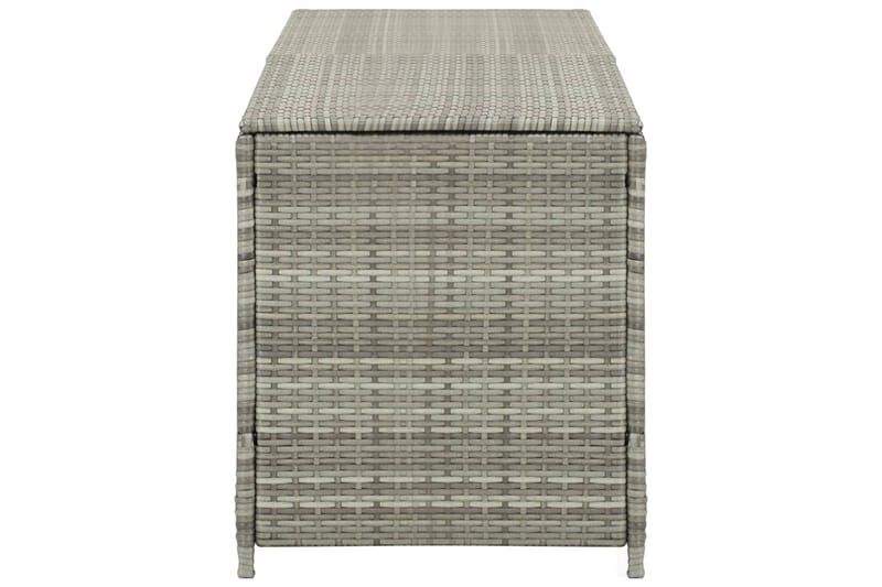 Puutarhan säilytyslaatikko polyrottinki 200x50x60 cm harmaa - Harmaa - Puutarhakalusteet - Säilytyslaatikot & kalustesuojat - Säilytyslaatikot ulos