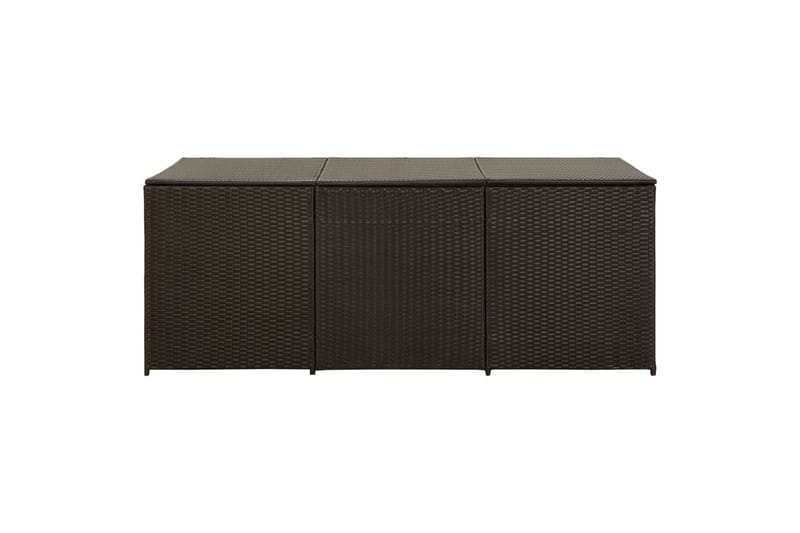 Puutarhan säilytyslaatikko polyrottinki 180x90x75 cm ruskea - Ruskea - Puutarhakalusteet - Säilytyslaatikot & kalustesuojat - Säilytyslaatikot ulos