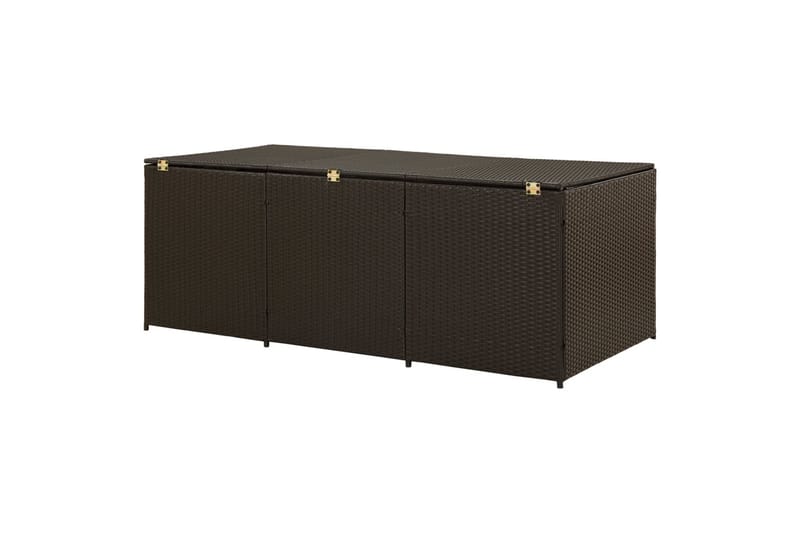 Puutarhan säilytyslaatikko polyrottinki 180x90x75 cm ruskea - Ruskea - Puutarhakalusteet - Säilytyslaatikot & kalustesuojat - Säilytyslaatikot ulos