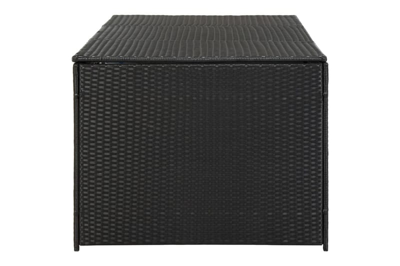 Puutarhan säilytyslaatikko polyrottinki 180x90x75 cm musta - Musta - Puutarhakalusteet - Säilytyslaatikot & kalustesuojat - Säilytyslaatikot ulos