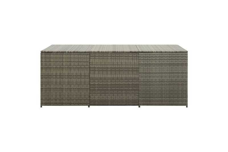 Puutarhan säilytyslaatikko polyrottinki 180x90x75 cm harmaa - Harmaa - Puutarhakalusteet - Säilytyslaatikot & kalustesuojat - Säilytyslaatikot ulos