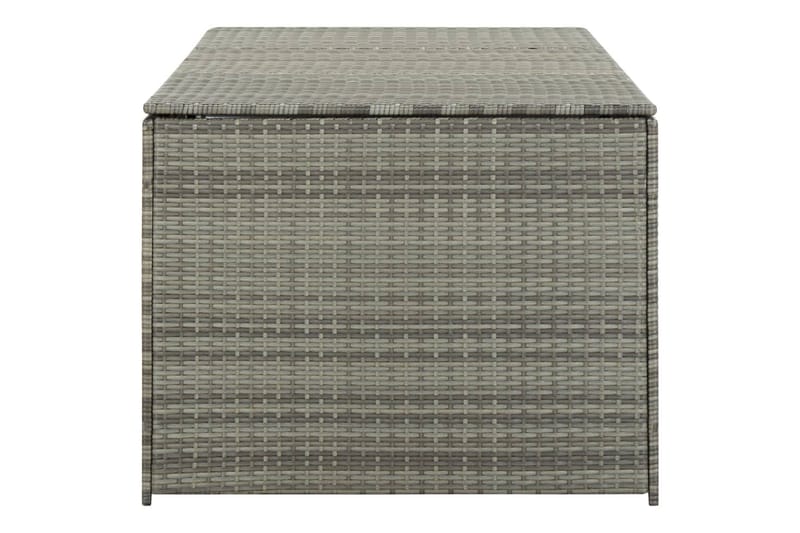 Puutarhan säilytyslaatikko polyrottinki 180x90x75 cm harmaa - Harmaa - Puutarhakalusteet - Säilytyslaatikot & kalustesuojat - Säilytyslaatikot ulos