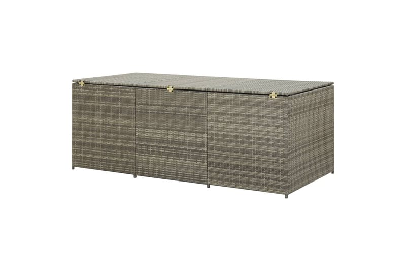 Puutarhan säilytyslaatikko polyrottinki 180x90x75 cm harmaa - Harmaa - Puutarhakalusteet - Säilytyslaatikot & kalustesuojat - Säilytyslaatikot ulos