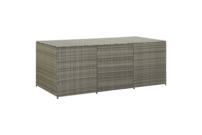 Puutarhan säilytyslaatikko polyrottinki 180x90x75 cm harmaa - Harmaa - Puutarhakalusteet - Säilytyslaatikot & kalustesuojat - Säilytyslaatikot ulos