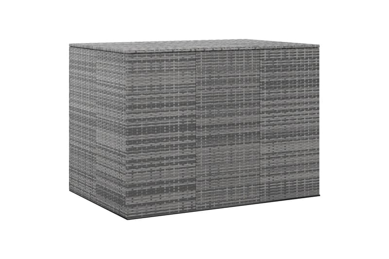 Puutarhan säilytyslaatikko PE-rottinki 145x100x103 cm harmaa - Harmaa - Puutarhakalusteet - Säilytyslaatikot & kalustesuojat - Säilytyslaatikot ulos