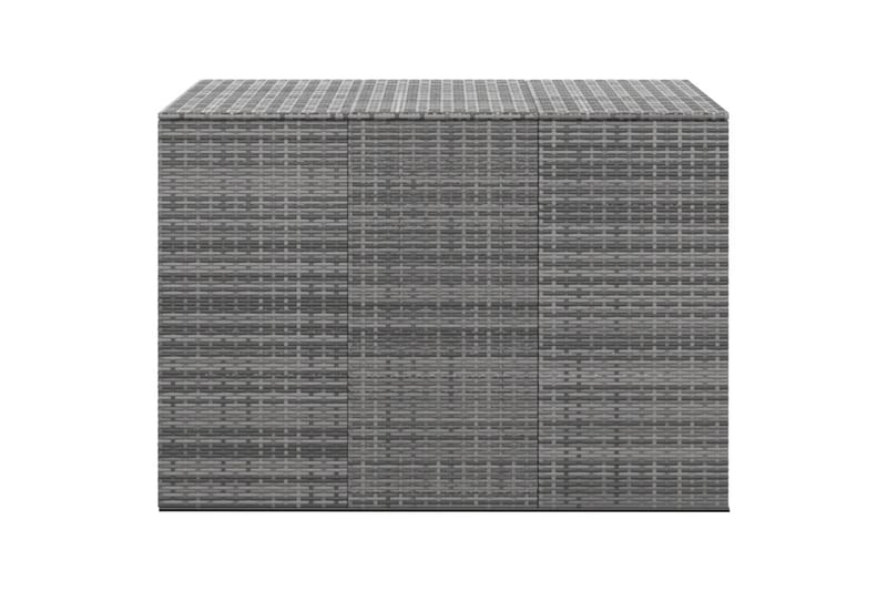 Puutarhan säilytyslaatikko PE-rottinki 145x100x103 cm harmaa - Harmaa - Puutarhakalusteet - Säilytyslaatikot & kalustesuojat - Säilytyslaatikot ulos