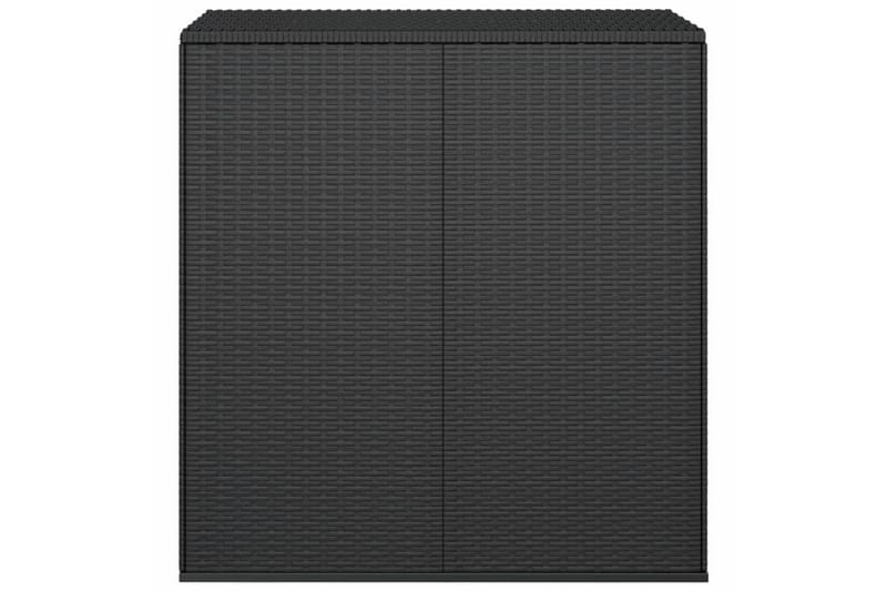 Puutarhan säilytyslaatikko PE-rottinki 100x49x103,5 cm musta - Musta - Puutarhakalusteet - Säilytyslaatikot & kalustesuojat - Säilytyslaatikot ulos