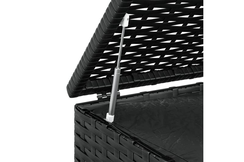 Puutarhan säilytyslaatikko PE-rottinki 100x49x103,5 cm musta - Musta - Puutarhakalusteet - Säilytyslaatikot & kalustesuojat - Säilytyslaatikot ulos