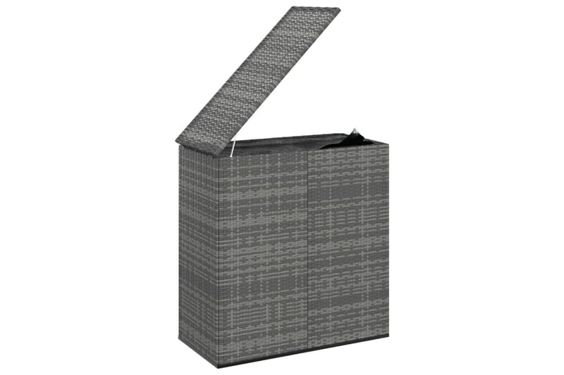 Puutarhan säilytyslaatikko PE-rottinki 100x49x103,5 cm harma - Harmaa - Puutarhakalusteet - Säilytyslaatikot & kalustesuojat - Säilytyslaatikot ulos