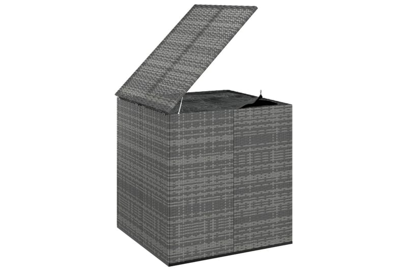 Puutarhan säilytyslaatikko PE-rottinki 100x97,5x104 cm harma - Harmaa - Puutarhakalusteet - Säilytyslaatikot & kalustesuojat - Säilytyslaatikot ulos