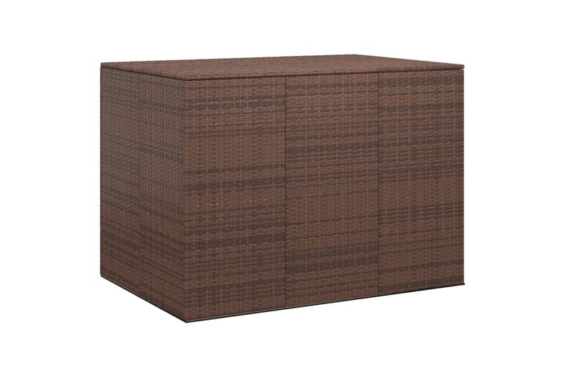Puutarhan säilytyslaatikko PE-rottinki 145x100x103 cm ruskea - Ruskea - Puutarhakalusteet - Säilytyslaatikot & kalustesuojat - Säilytyslaatikot ulos