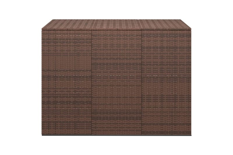 Puutarhan säilytyslaatikko PE-rottinki 145x100x103 cm ruskea - Ruskea - Puutarhakalusteet - Säilytyslaatikot & kalustesuojat - Säilytyslaatikot ulos
