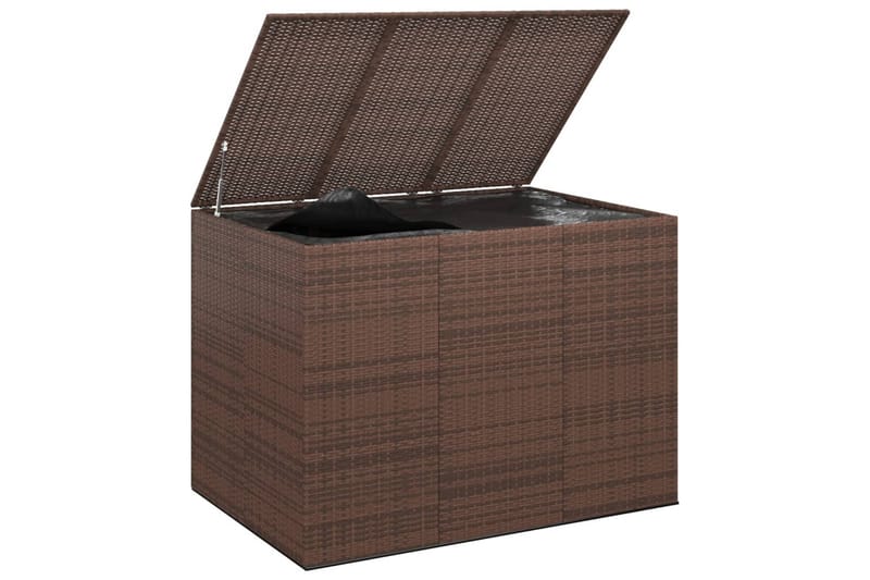 Puutarhan säilytyslaatikko PE-rottinki 145x100x103 cm ruskea - Ruskea - Puutarhakalusteet - Säilytyslaatikot & kalustesuojat - Säilytyslaatikot ulos
