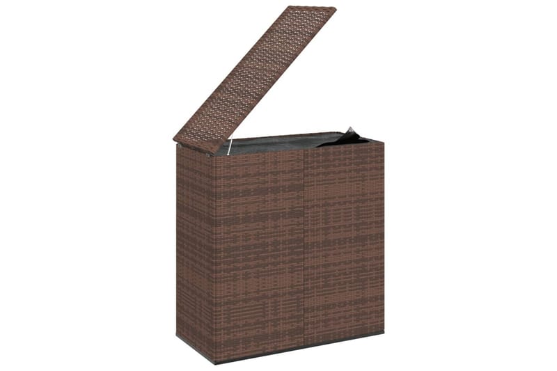 Puutarhan säilytyslaatikko PE-rottinki 100x49x103,5 cm ruske - Ruskea - Puutarhakalusteet - Säilytyslaatikot & kalustesuojat - Säilytyslaatikot ulos