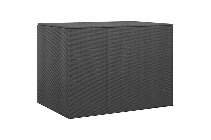 Puutarhan säilytyslaatikko PE-rottinki 145x100x103 cm musta - Musta - Puutarhakalusteet - Säilytyslaatikot & kalustesuojat - Säilytyslaatikot ulos