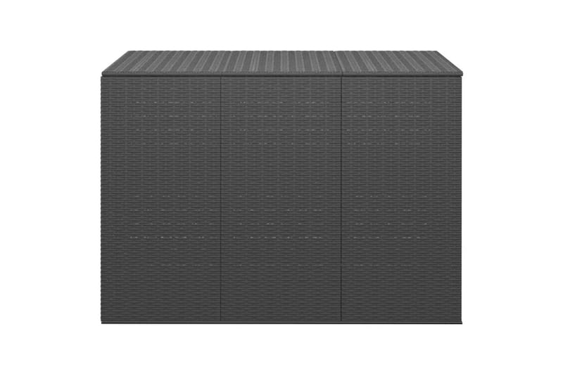 Puutarhan säilytyslaatikko PE-rottinki 145x100x103 cm musta - Musta - Puutarhakalusteet - Säilytyslaatikot & kalustesuojat - Säilytyslaatikot ulos